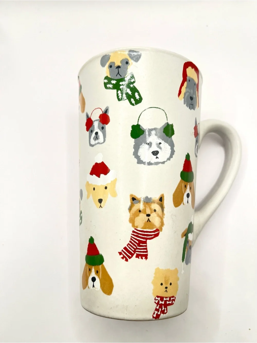 st. nicholas square Holiday/Christmas/Winter/Festive Dogs Ceramic Mug - White